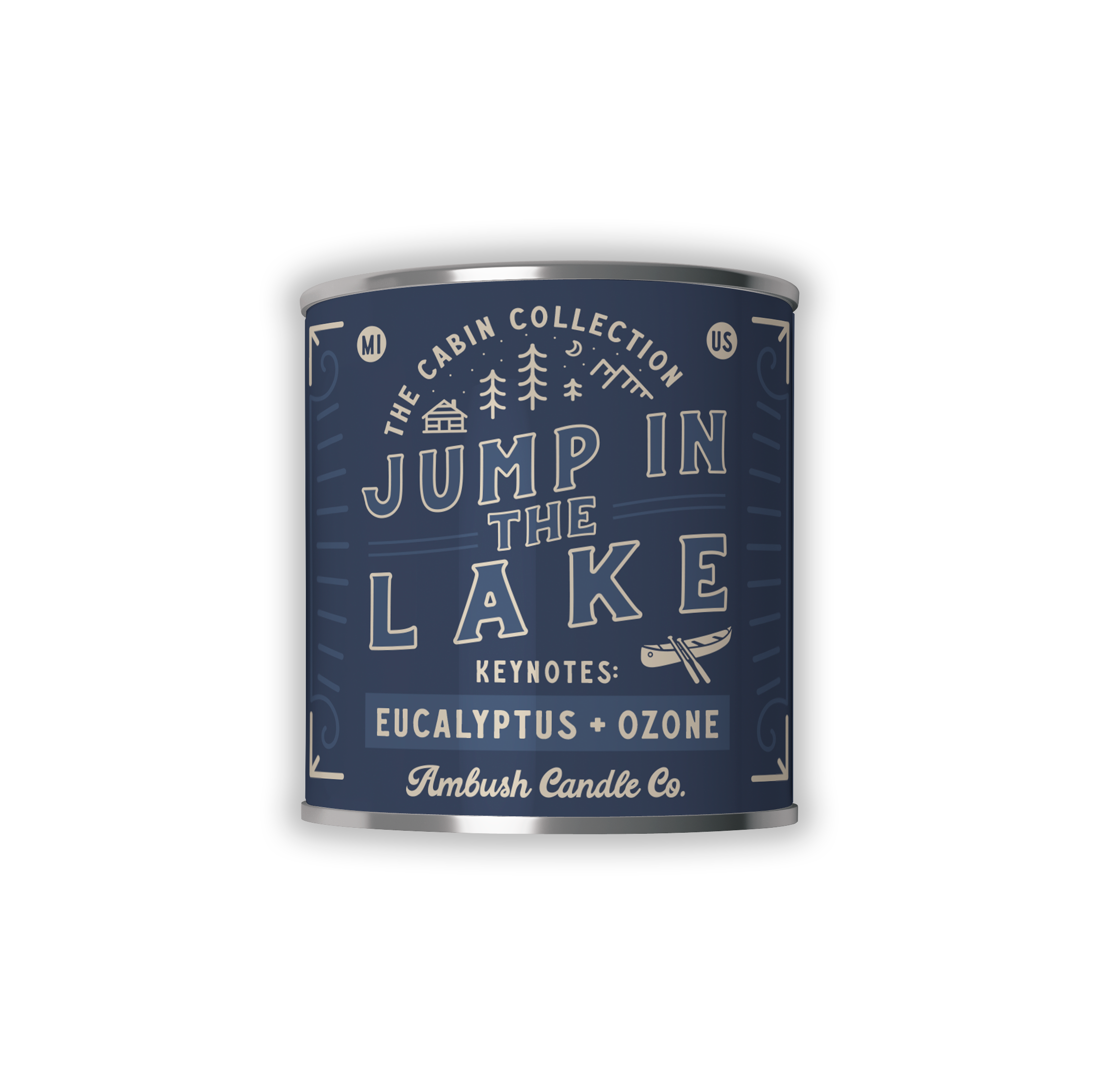 Jump In The Lake | Eucalyptus + Ozone 8oz Soy Candle