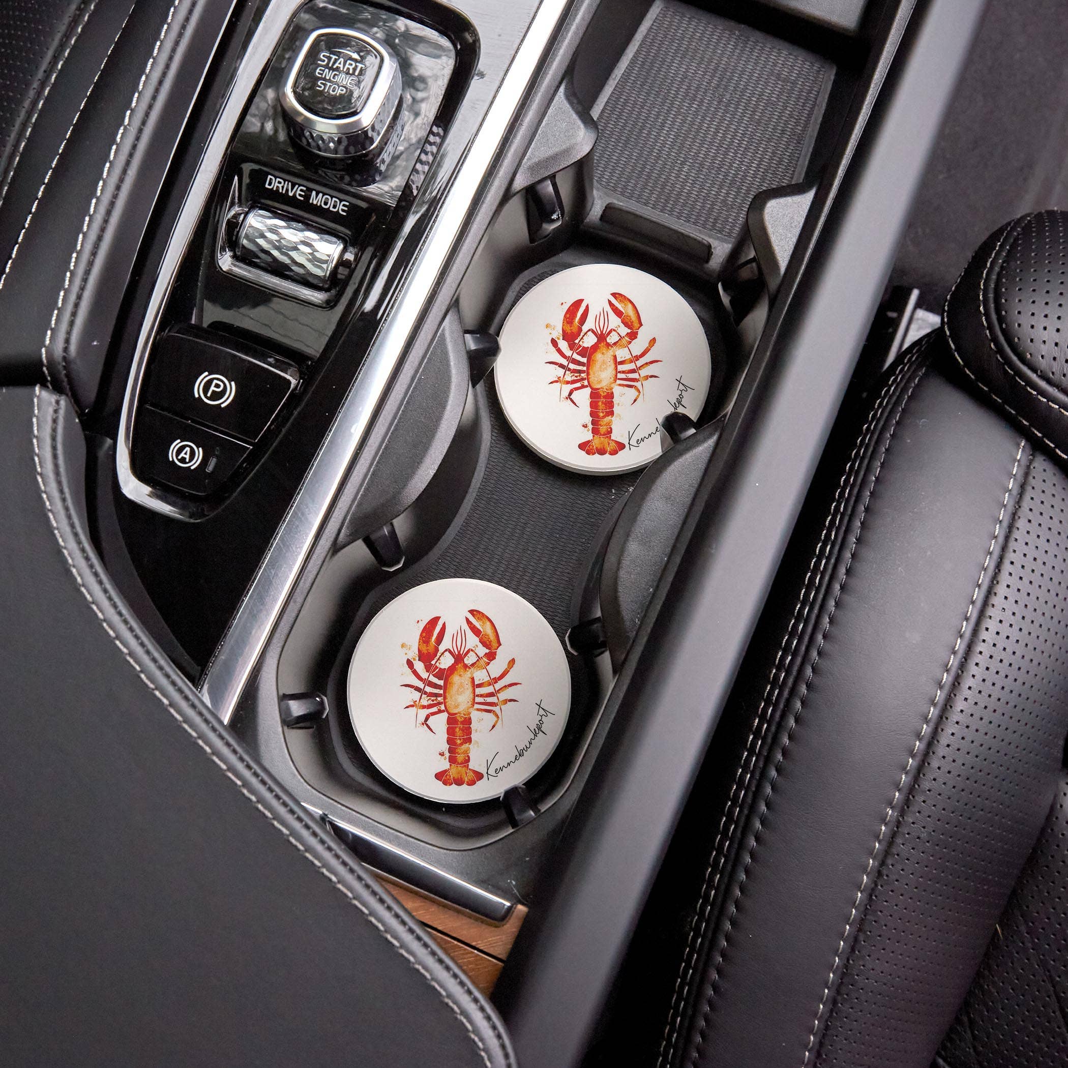 Car Coaster 2-Set-Kennebunkport Maine Lobster