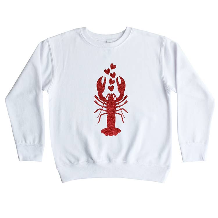 Red Glitter Lobster Sweatshirt
