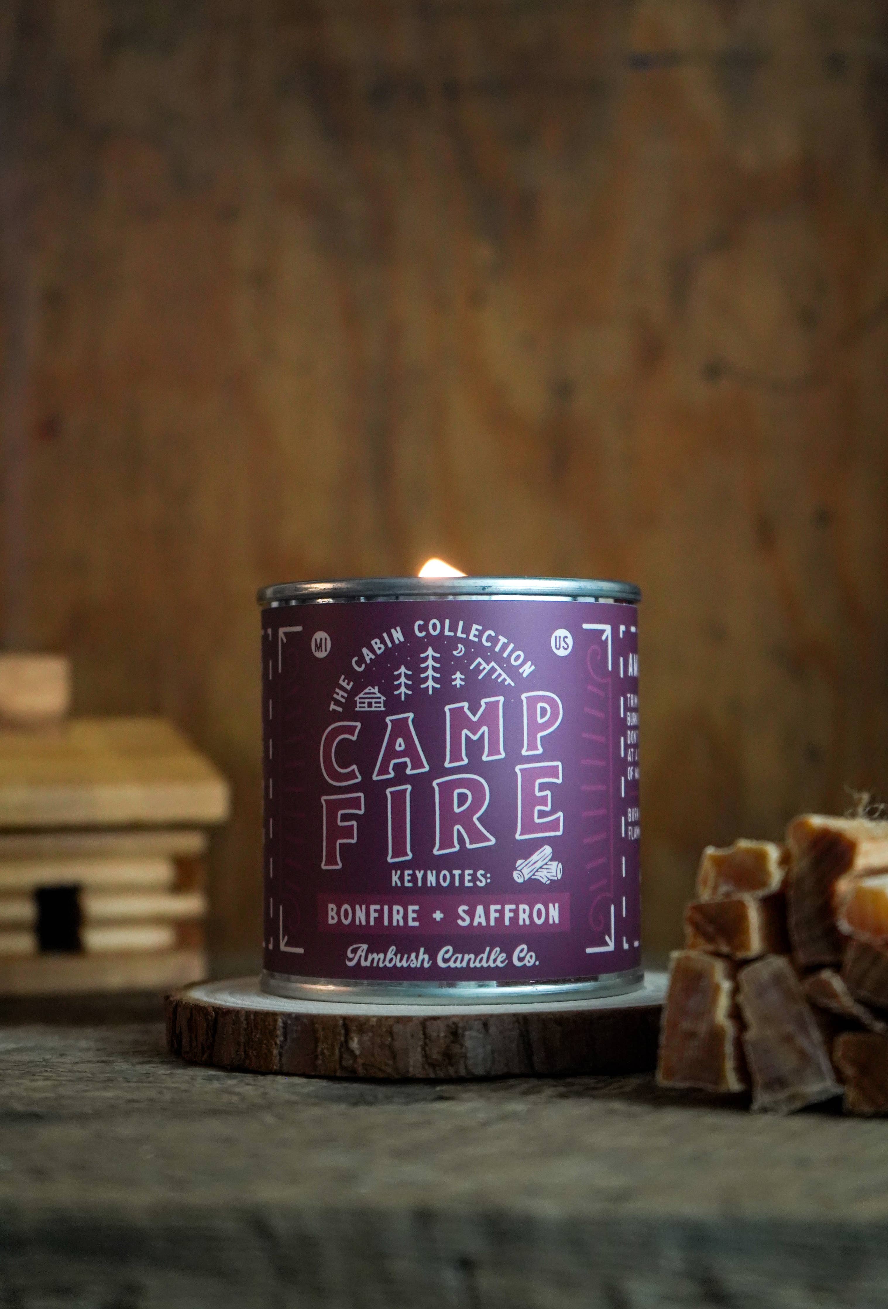 Campfire | Bonfire + Saffron 8oz Soy Candle