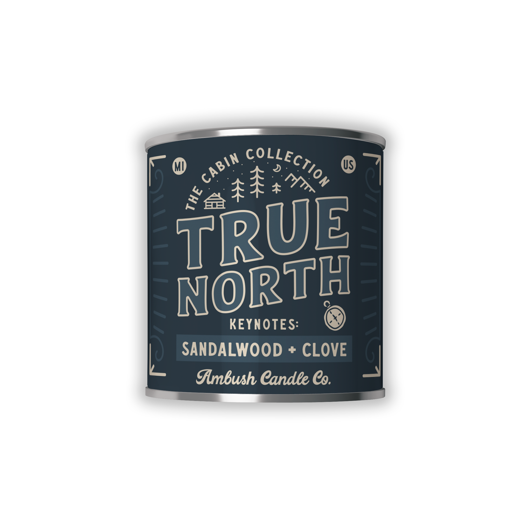 True North | Sandalwood + Clove 8oz Soy Candle