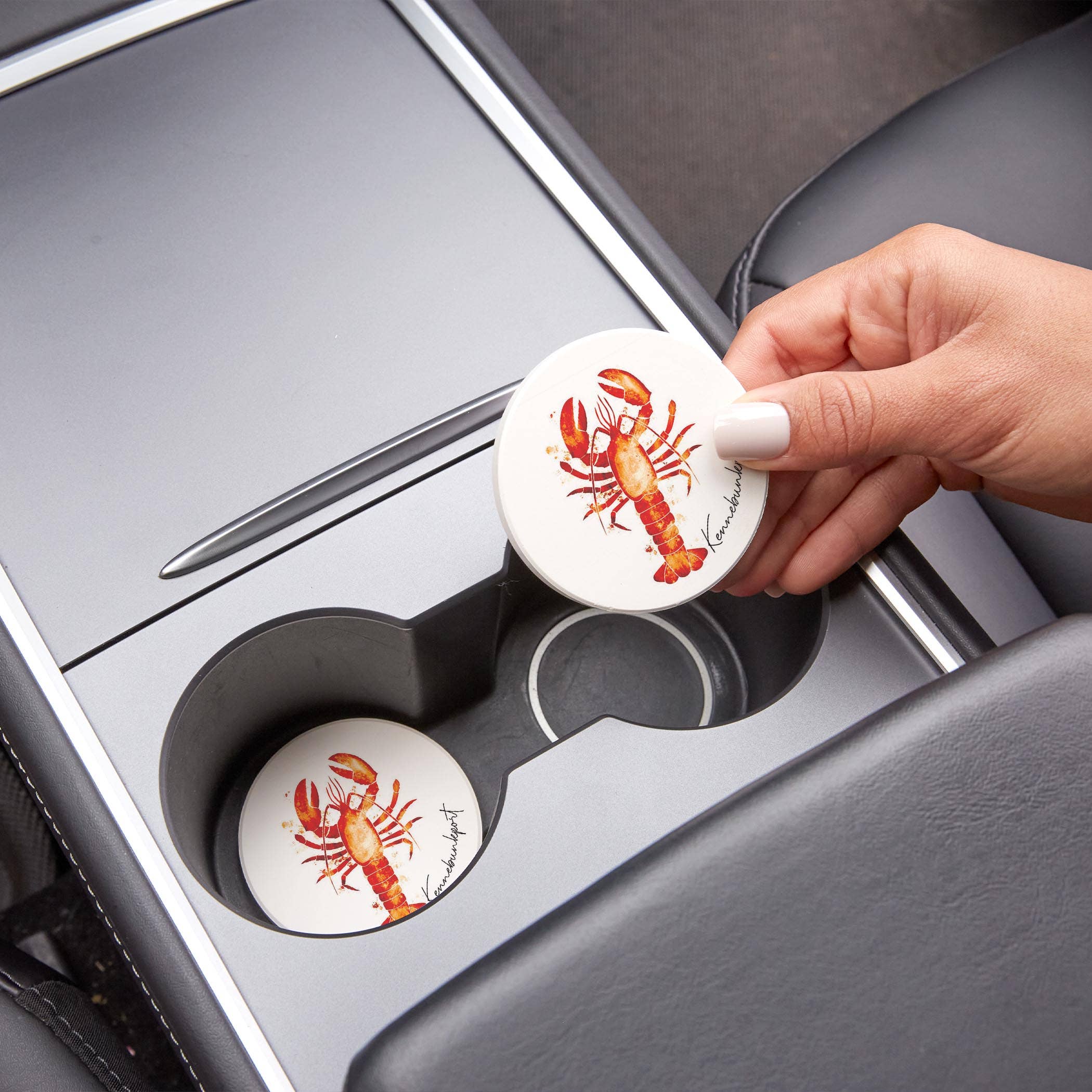 Car Coaster 2-Set-Kennebunkport Maine Lobster