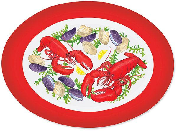 Oval Lobster plate set